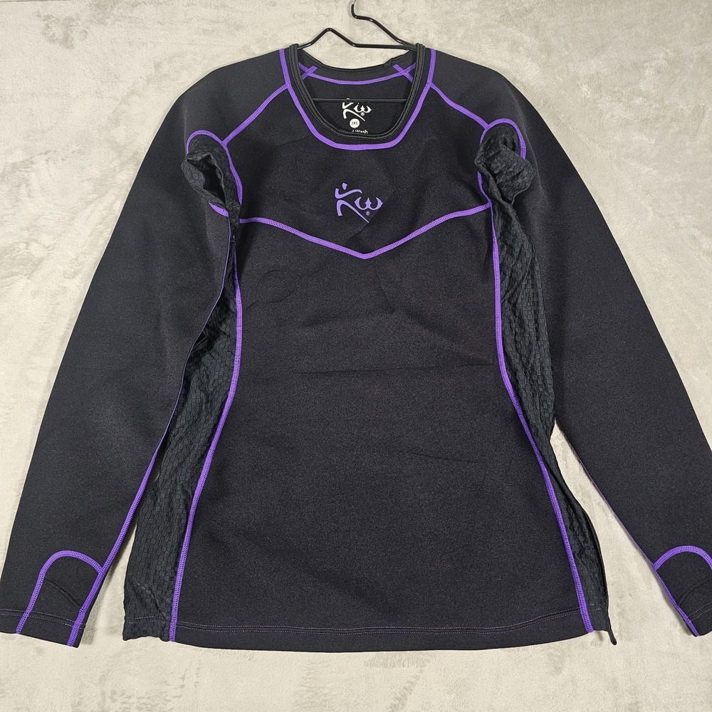 Kutting Weight V3 Sauna Shirt Women 3XL Black Neoprene Blend Mesh Panels Zip Hem